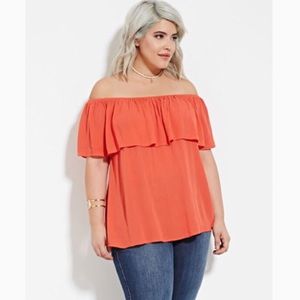 Forever 21 plus size off the shoulder top